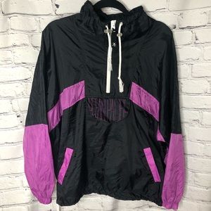 Vintage ocean pacific OP black& purple windbreaker